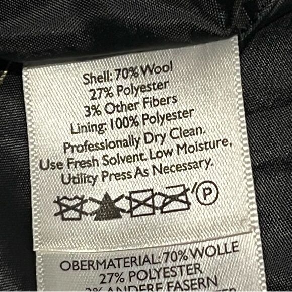 Eddie Bauer Women's Wool Blend Skirt Size 12 Black/Burgundy Houndstooth - Picture 6 of 6